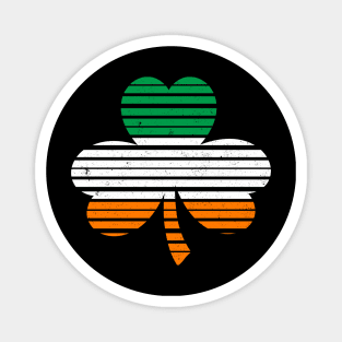 Vintage Shamrock Stripes- Flag - St. Patricks Day Magnet